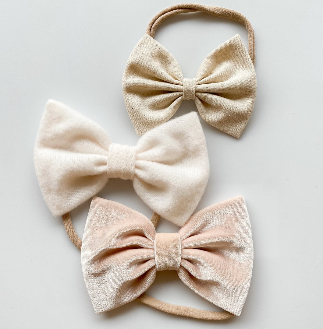 Beige Babe Set : (3 bows)
