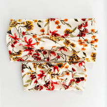Cream Blossoms : (Mommy & Me set) Boho Twist & Flat Bow Headband