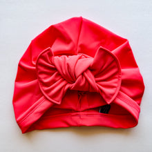 SWIM Bright Coral Sun Hat : w/ Flat Bow