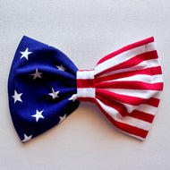 American Flag : Scarf Bow (on clip)