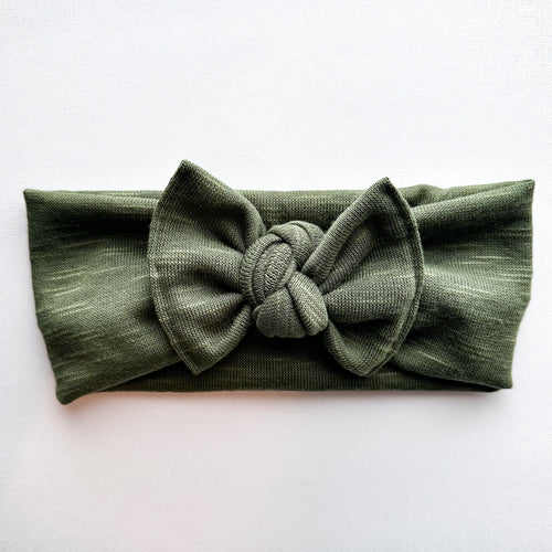 Fern Green : Flat Bow Headband