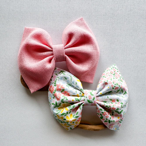 Floral & Coral Set : (2 Bows)