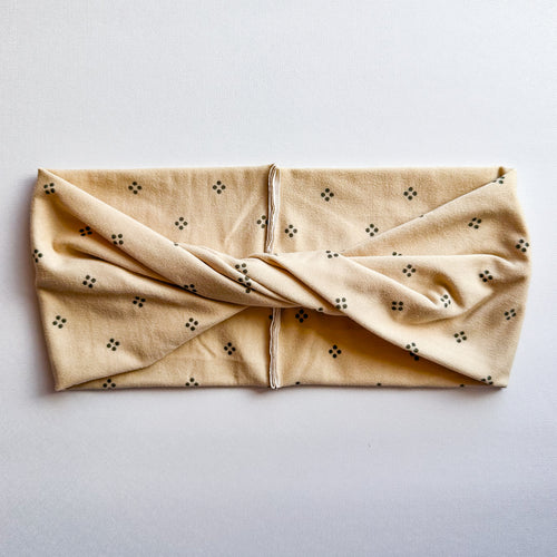 ADULT Tan Dots : Boho Twist Headband