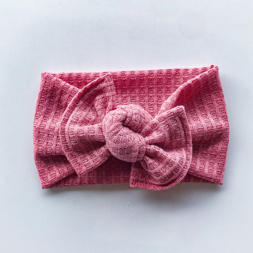Rose Waffle : XL Flat Bow Headband