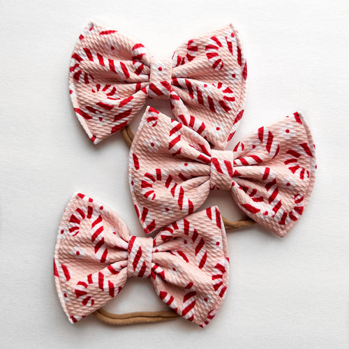 Candy Cane Lane : (1 bow) XL Bow