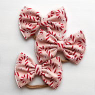 Candy Cane Lane : (1 bow) XL Bow