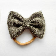 Sage Shearling : Classic Bow