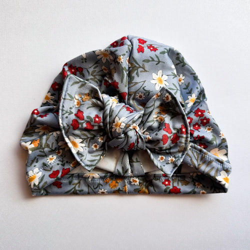 Denim Daisies Hat : w/ Flat Bow