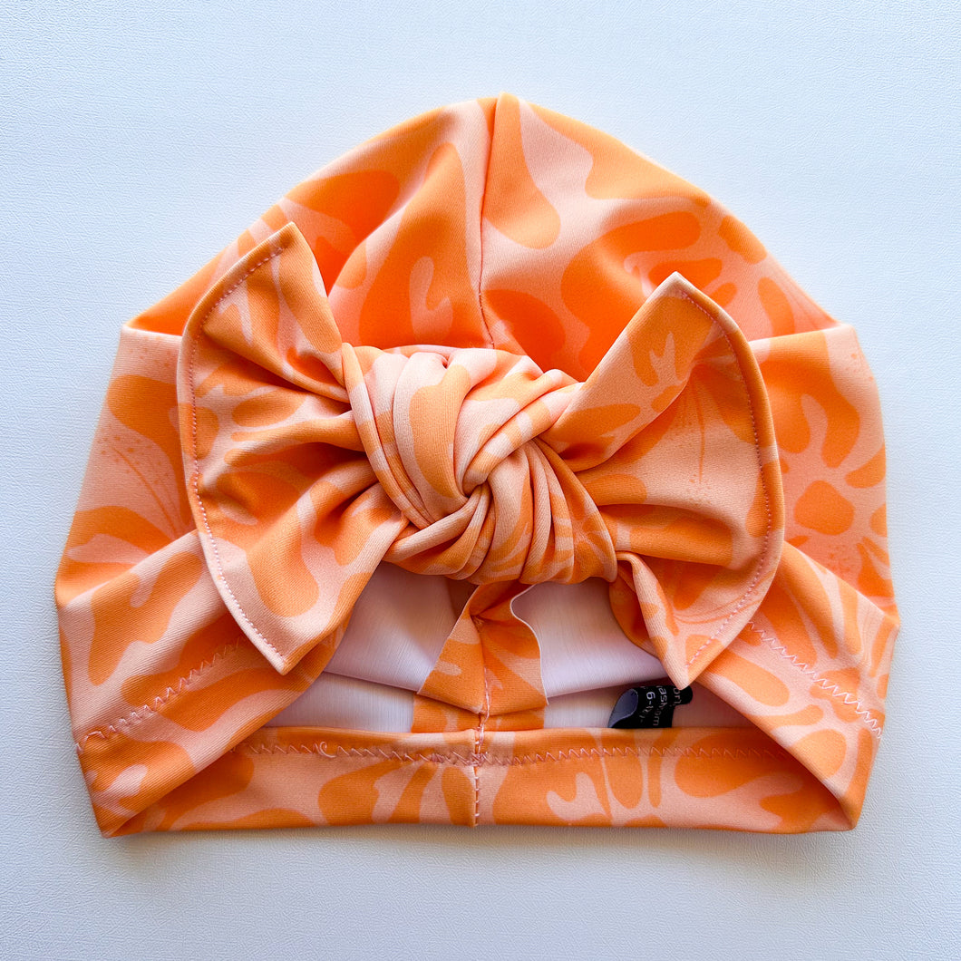 SWIM Hibiscus Sunset Hat : w/ Flat Bow