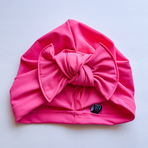 SWIM Flamingo Pink Sun Hat : w/ Flat Bow