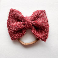 Strawberry Shearling : Classic Bow