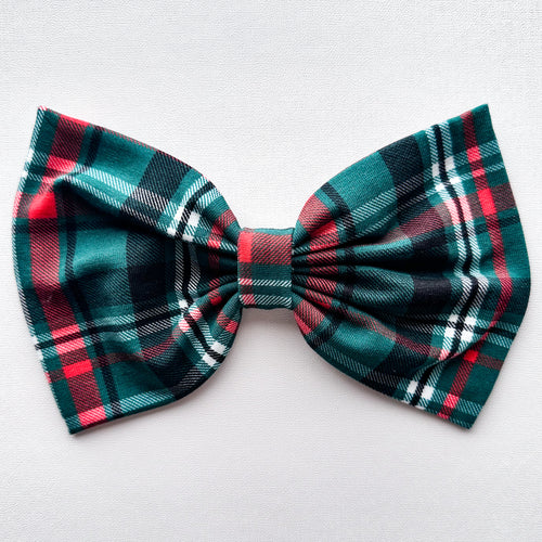 Christmas Plaid : Scarf Bow (on clip)