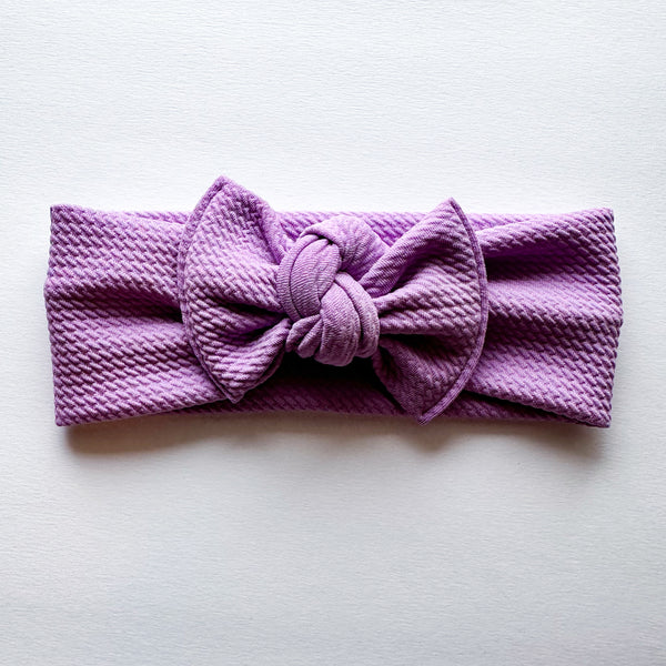 Bright Violet : Flat Bow Headband