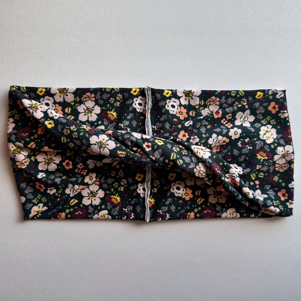 ADULT Petunias on Pine : Boho Twist Headband