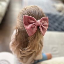 Mauve Velvet : (Mommy & Me) XL Bow & Scrunchie