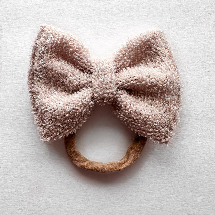 Sand Shearling : Classic Bow