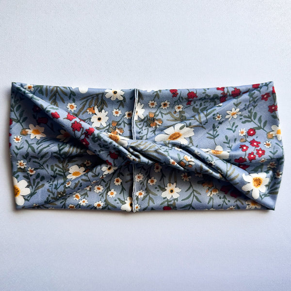 ADULT Denim Daisies : Boho Twist Headband