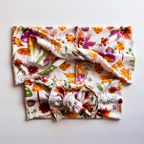 Mushroom Meadow : (Mommy & Me set) Boho Twist & Flat Bow Headband