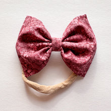 Burgundy Blooms : Baby Bow