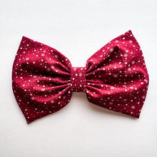 Sangria Snowflakes : Scarf Bow (on clip)