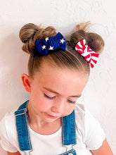 American Flag : Pigtail Clips {set of 2}