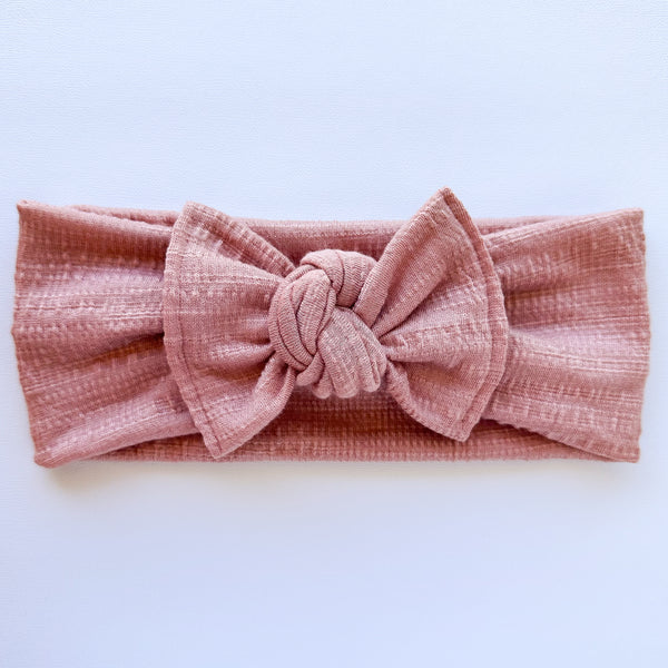 Rose Stretch Gauze : Flat Bow Headband
