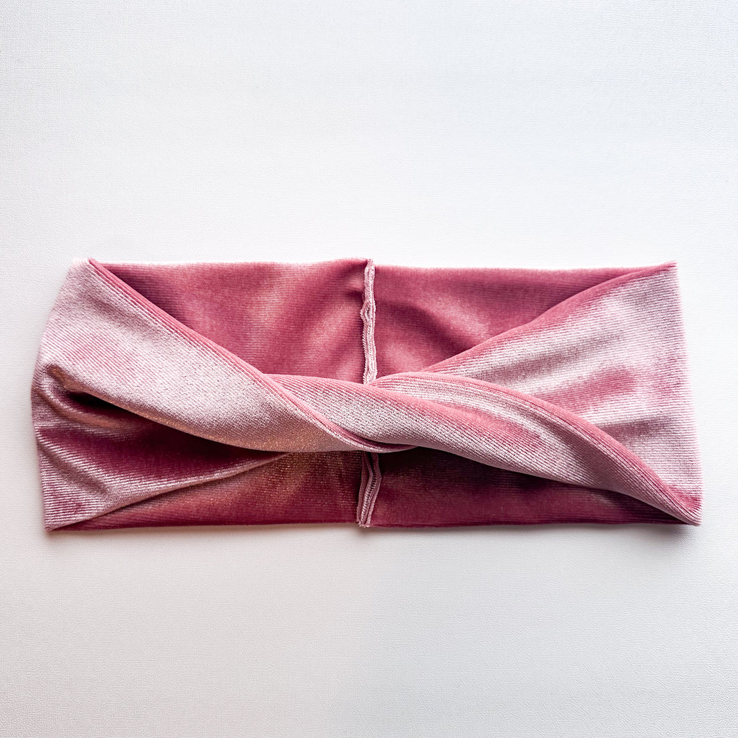 ADULT Mauve Velvet : (skinny) Boho Twist Headband