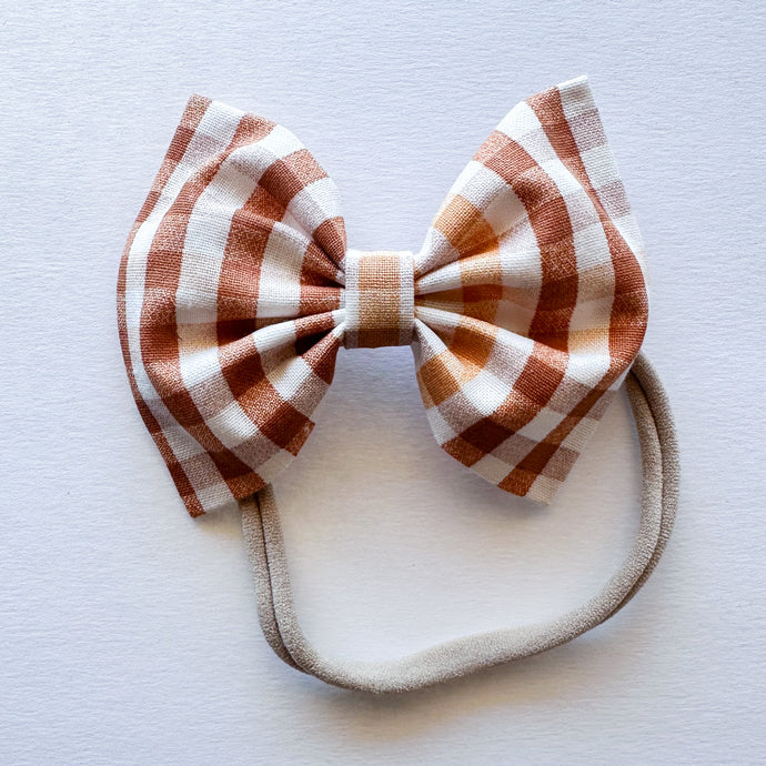 Pumpkin Pie Plaid : Classic Bow