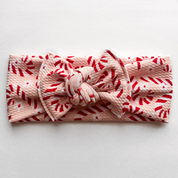 Candy Cane Lane : Flat Bow Headband