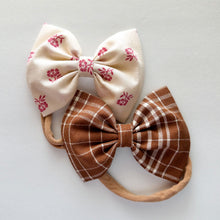 Posies & Plaid Set : 2 Classic Bows