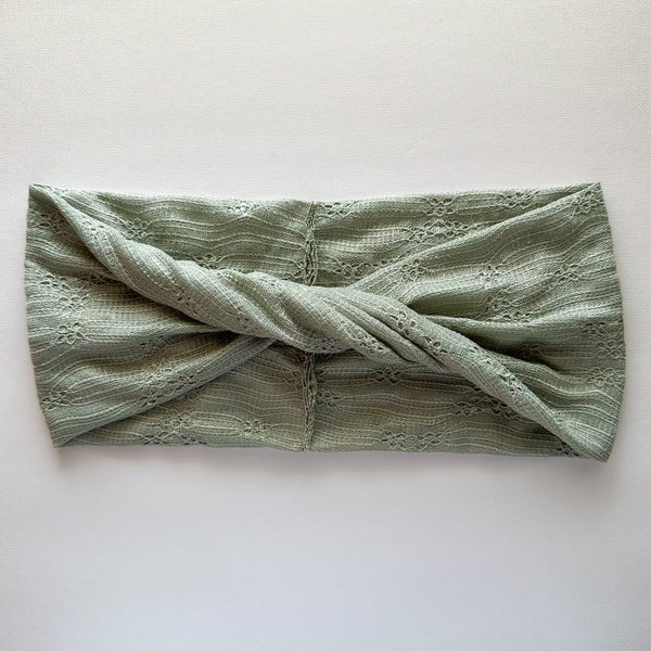 ADULT Sweetly Sage : Boho Twist Headband