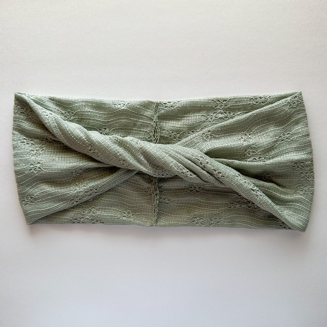 ADULT Sweetly Sage : Boho Twist Headband