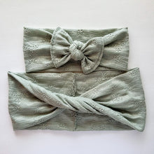 Sweetly Sage : (Mommy & Me set) Boho Twist & Flat Bow Headband