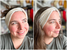 ADULT Neutral Stripes Waffle : Boho Twist Headband