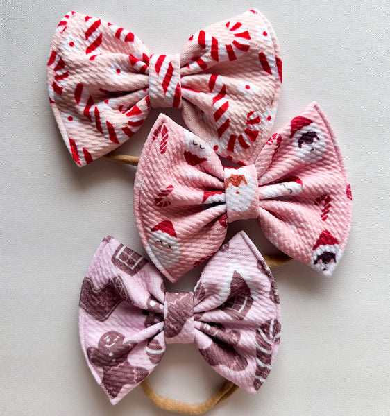 Santa’s Faves Set : (3 XL bows)