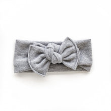 Super Soft Cloudy Gray Knit : Flat Bow Headband