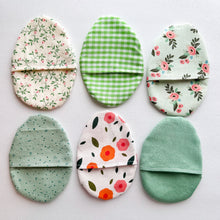 Greens & Teals : 6 Fabric Easter Eggs