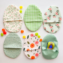 Greens & Teals : 6 Fabric Easter Eggs