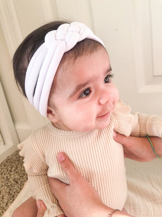 White : Sailors Knot headband
