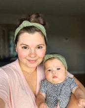 Mommy & Me Set : Sage Retro Knot Headband