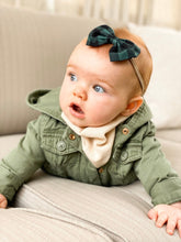 Green Plaid : Baby Bow