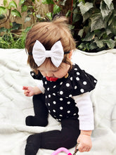 White Embroidered : Baby Bow