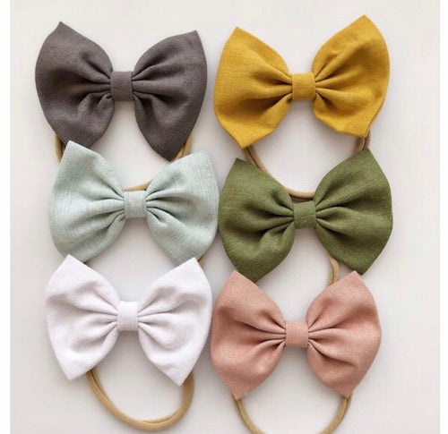 Muted Linens Set : {6 Classic Bows}