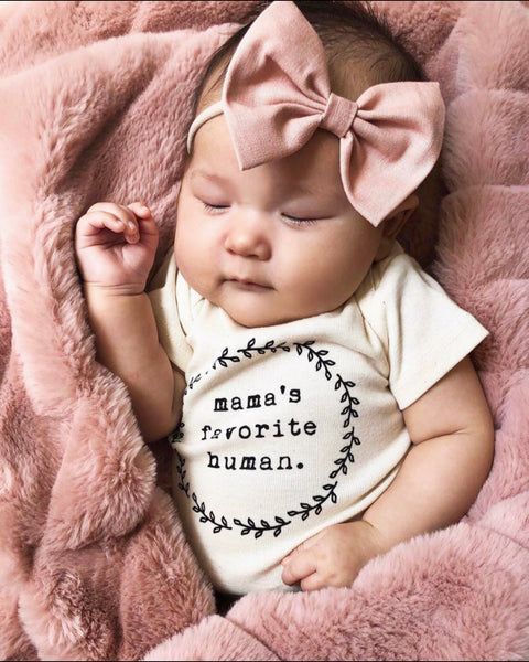 Blush Linen : Classic Bow
