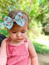 Mint Floral : Baby Bow