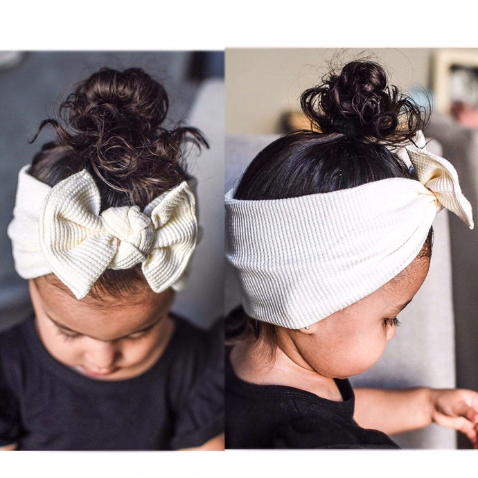 Ivory Thermal : XL Flat Bow Headband