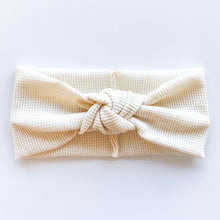 Ivory Waffle : XL Retro Knot Headband