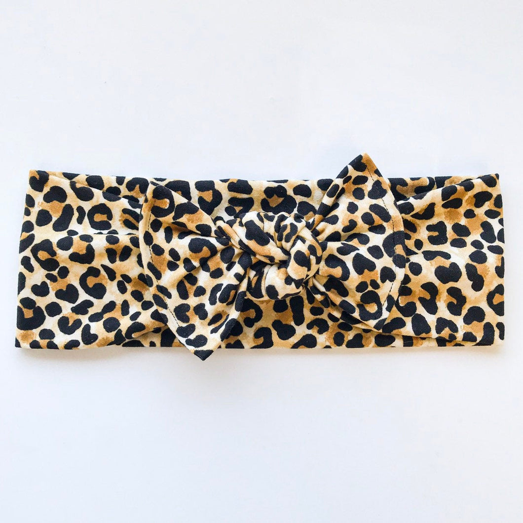 Soft Cheetah : Flat Bow Headband