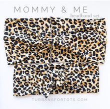 Soft Cheetah : (Mommy & Me Set) Boho Twist & Flat Bow Headband
