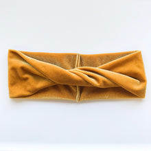 ADULT Gold Velvet : (skinny) Boho Twist Headband